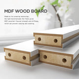 Double 18×84 Inch White Sliding Barn Door Slab with 6.6ft Hardware Kit Included, 5-Panel, MDF Wood P