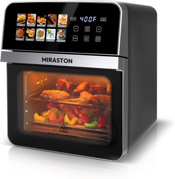 10QT Air Fryer Toaster Oven Combo with 10 Presets, Family Size Compact Oven for Roasting Whole Chick