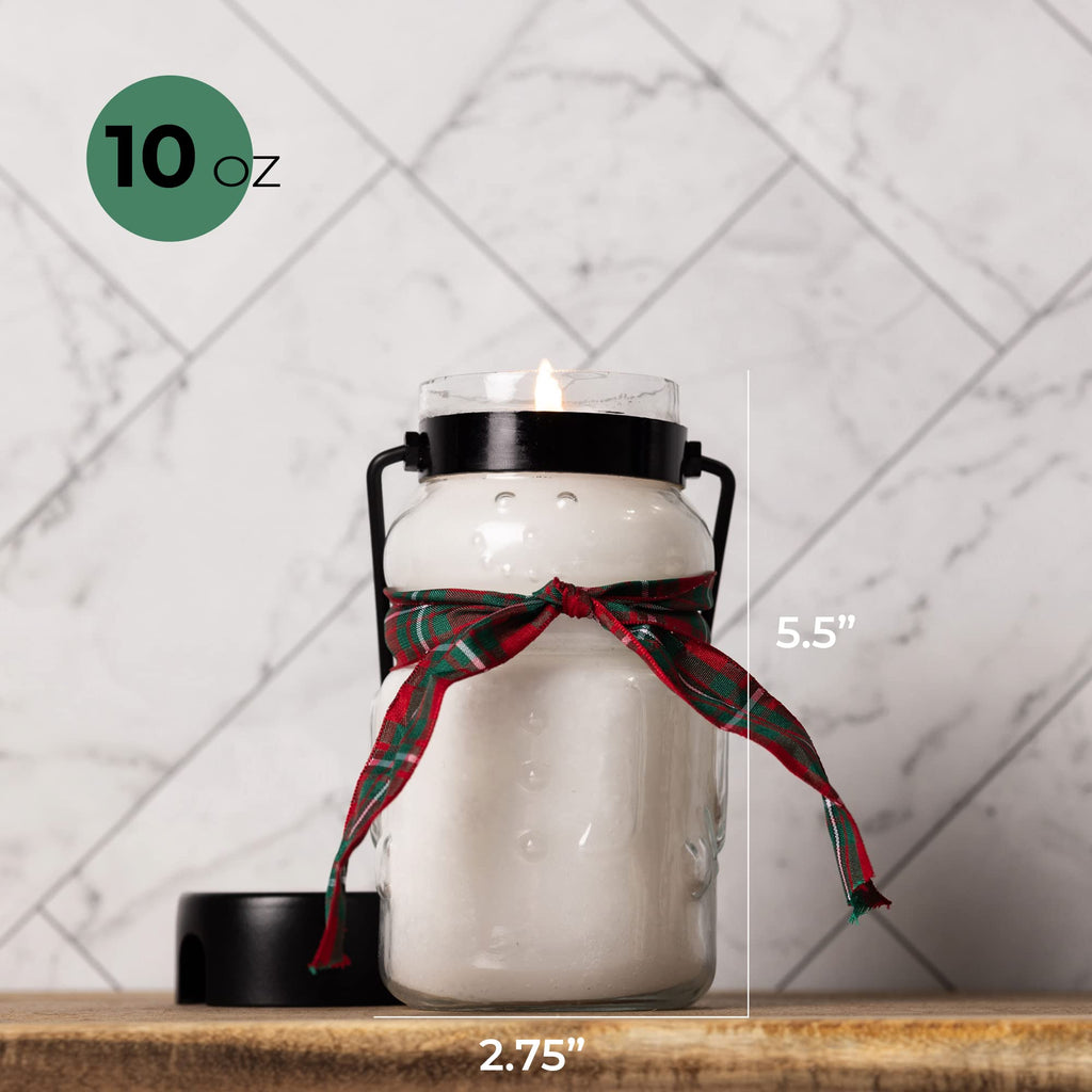 Sugar Cookie Snowman Lantern Jar Candle, 10-Ounce