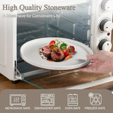 Plates and Bowls Sets, 12 Pieces Stoneware Dinnerware Set for 4, Modern Kitchen Dinner Set Ceramic Dishware Dishes Set