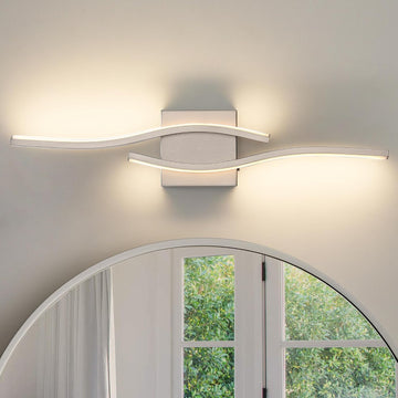 Brushed Nickel Bathroom Vanity Lights Fixtures Over Mirror 5CCT Dimmable Bathroom Light Fixture Modern Vanity