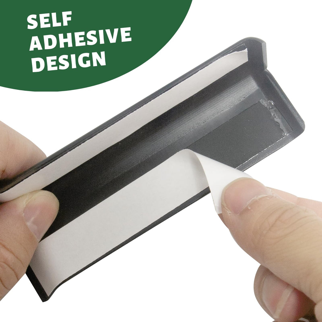 Self Adhesive 6 Inch Baseboard Corner Blocks, Black, 6-Piece Set