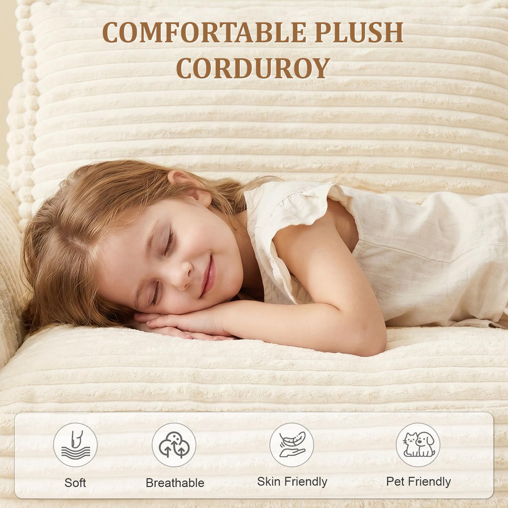 Upgrade Boneless Couch with Storage, Extra Deep&High Seat Modular Sectional Sofa 5 Seater U Shaped Couch with