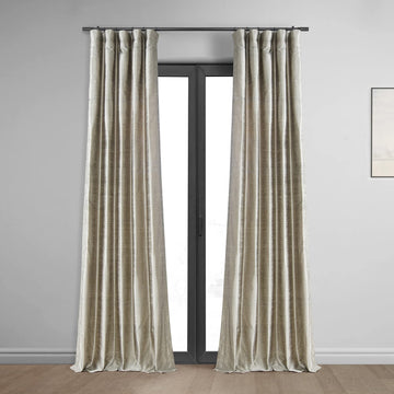 Textured Dupioni Silk Curtains 50 X 96 (1 Panel) - Cashmere