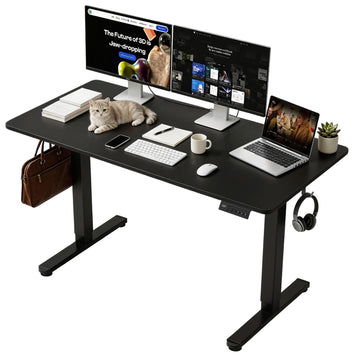 55 Inch Height Adjustable Standing Desk, Black