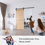 36in x 84in Sliding Barn Wood Door,Interior Doors,DIY Assemblely,Solid Natural Spruce Panelled Slab,