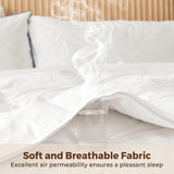 Goose Feather Down Comforter Full/Queen - All Season Duvet Insert Ultra Fluffy Soft 100% Cotton Shel