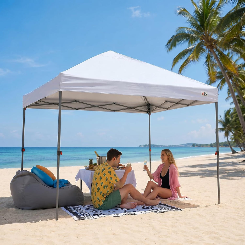 10x10 Pop Up Canopy Tent, Easy Setup Instant Shelter with Wheeled Bag, Heavy Duty Outdoor Canopy UV Protection