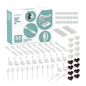 Deluxe Baby Proofing Kit 50pc, Upgraded Version Baby Safety Products
