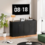 Buffet Cabinet with Storage - Kitchen Storage Cabinet Wood Console Table Coffee Bar Accent Cabinets for Living Room