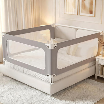 3 Piece King Size Bed Rail for Toddlers, Upgraded Height Adjustable Baby Bed Rail Guard, Thickened Child Safety Bed