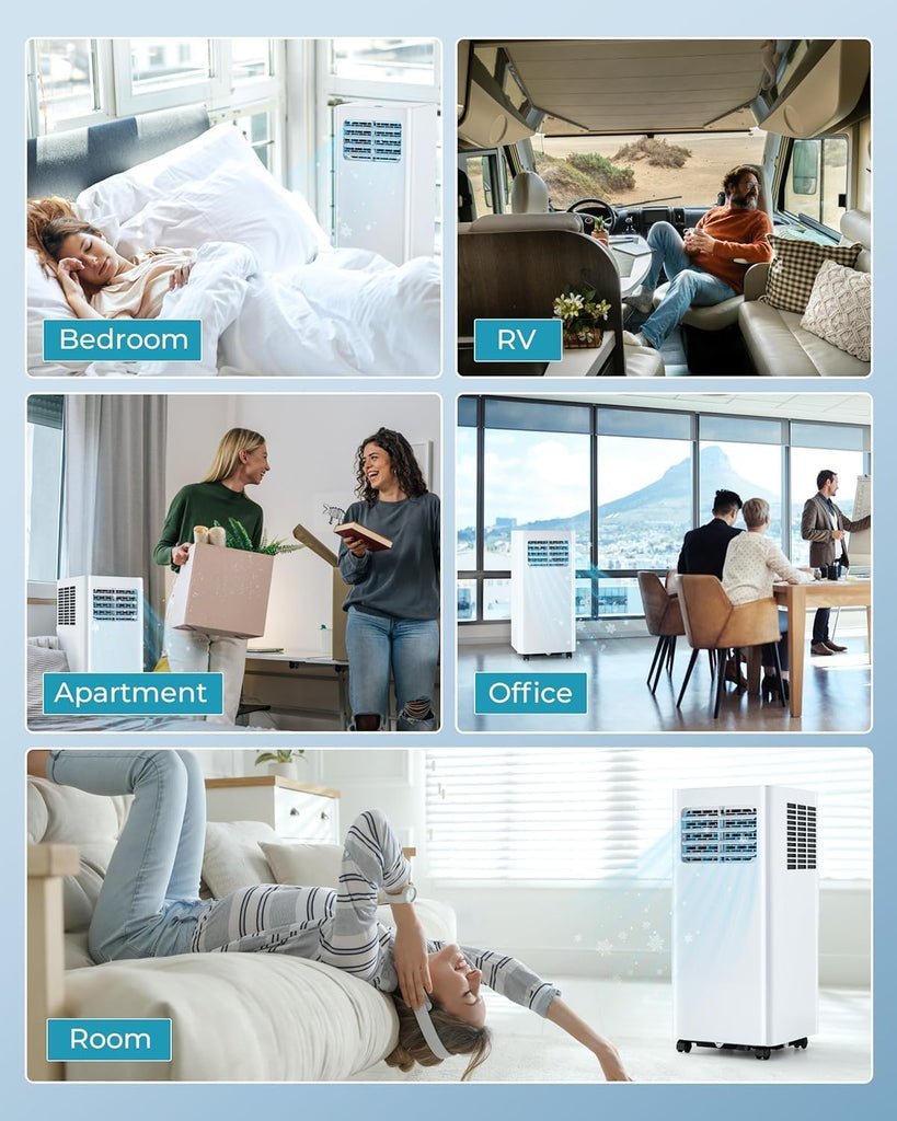 8000 Btu Portable Air Conditioners, 3 in 1 Portable AC with Cool, Dry, Fan Modes