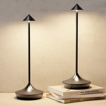 Cordless Rechargeable Table Lamp, Long-Lasting 60-Hr Battery, Dimmable LED