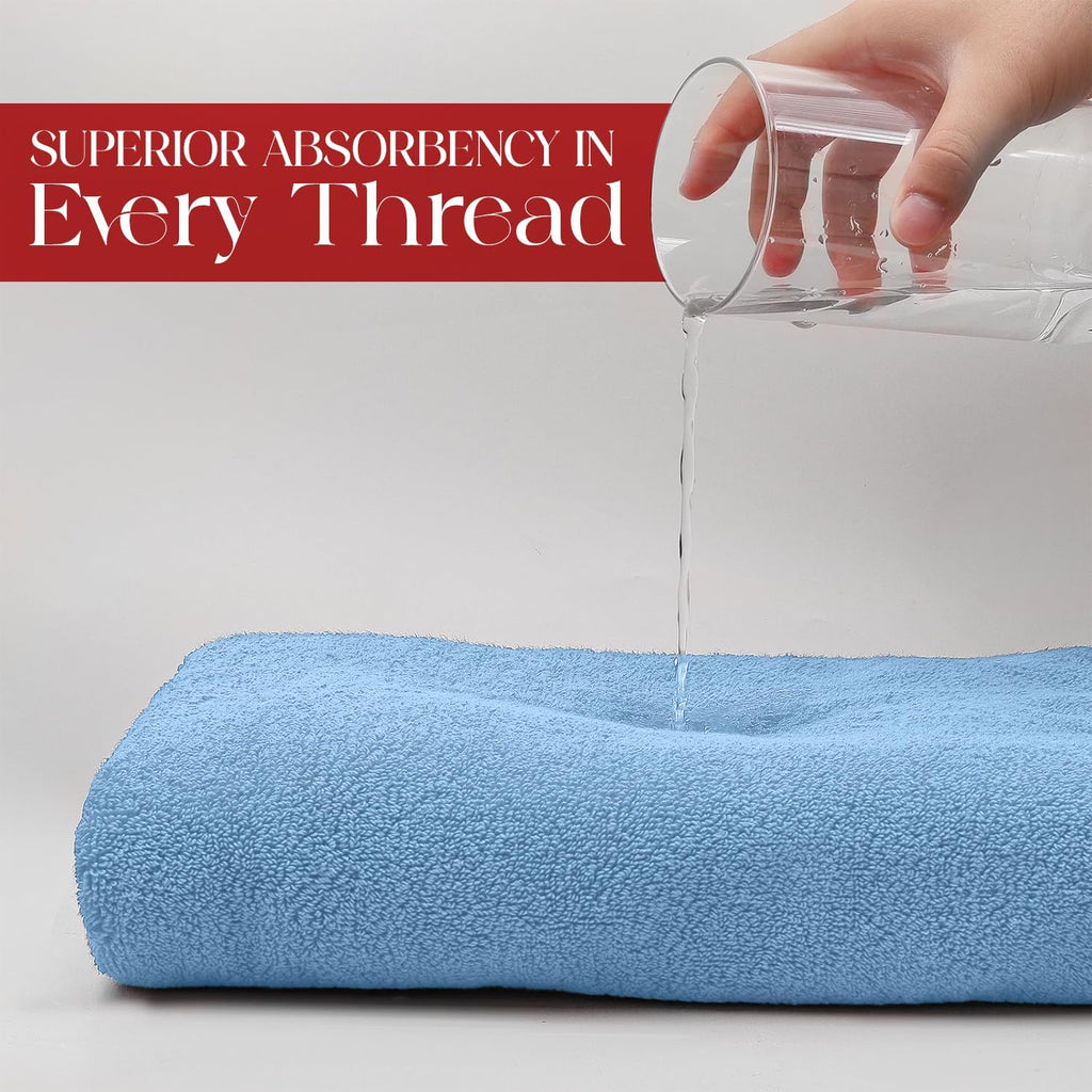 Pack of 1 Jumbo Bath Sheet 40 x 80 Inches 100% Cotton Oversized Bath Towel , Extra Large & Lightweight, Soft &
