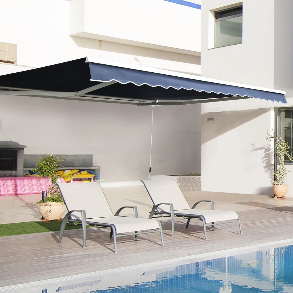 Patio Awning Retractable 15'x10', Fully Assembled Motorized Electric Commercial Grade - Quality 100% Dope-dyed