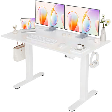 48 x 24 Inch Warm White Electric Standing Desk