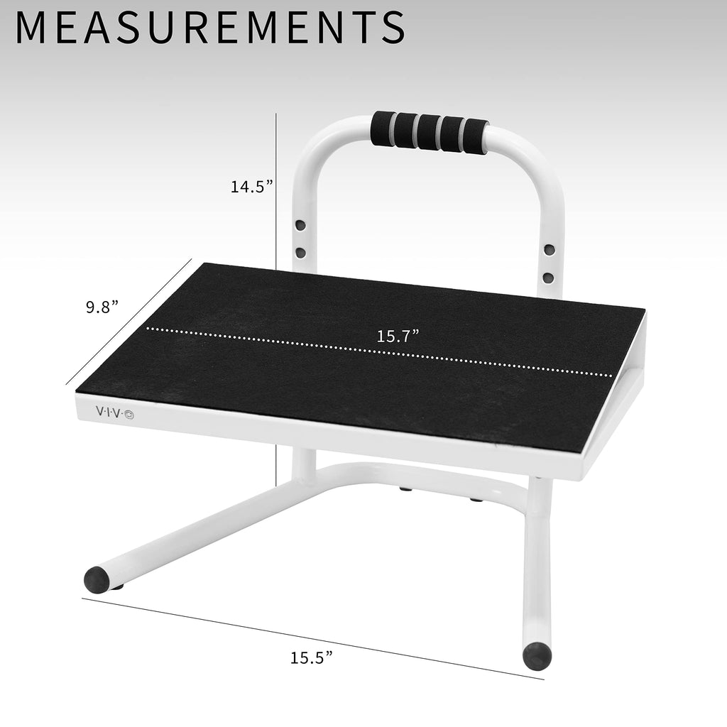 White Ergonomic Height Adjustable Foot Rest Platform