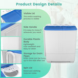 20 Lbs Portable Washing Machine, Portable Washer for Apartment with 12 Lbs Washer, 8 Lbs Spinner, Mini Compact Top