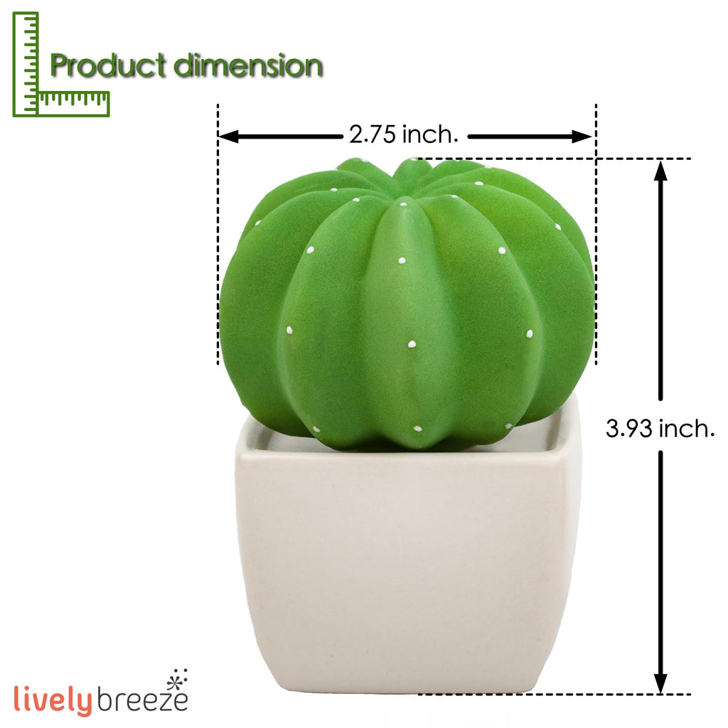 Dotti Cactus, Non-Electric Ceramic Diffusers for Essential Oils and Aromatherapy Fragrance, White Ceramic Diffusers