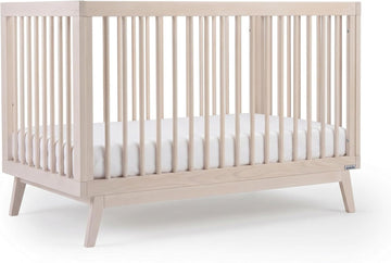 Baby Soho 3-in-1 Convertible Wood Crib Bed, Made in Italy, Washed | Crib to Toddler Bed, GREENGUARD Gold Certified