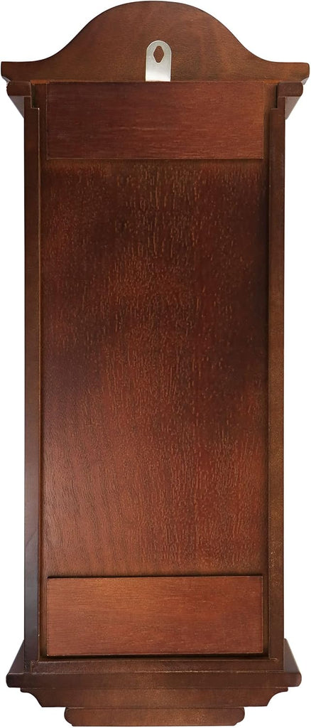 Bedford Clock Collection Jacob 22.75 Inch Mahogany Chiming Pendulum Wall Clock
