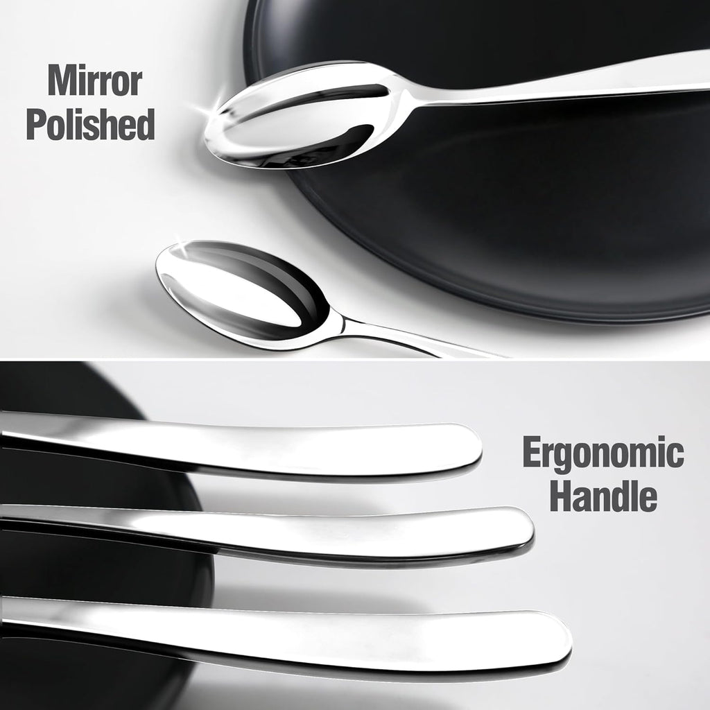 Silverware Set for 8, 40-Piece 18/10 Stainless Steel Flatware Utensils Cutlery Set