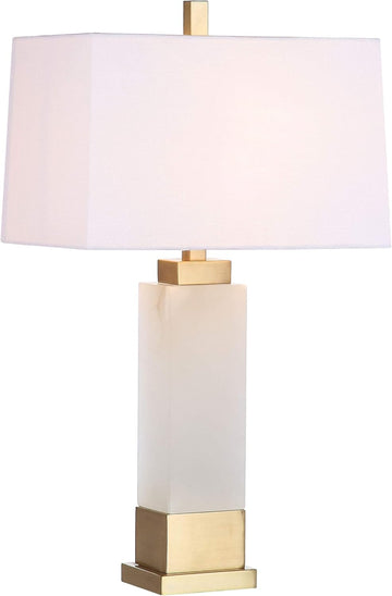 SAFAVIEH Lighting Collection Rozella Alabaster White/ Gold 30-inch Bedroom Living Room Home Office D