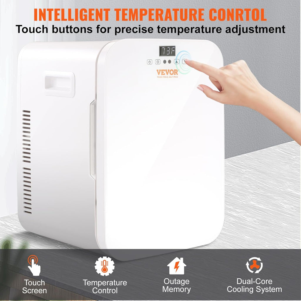 Mini Fridge, 20L Skincare Fridges with Temper Control Touch Screen