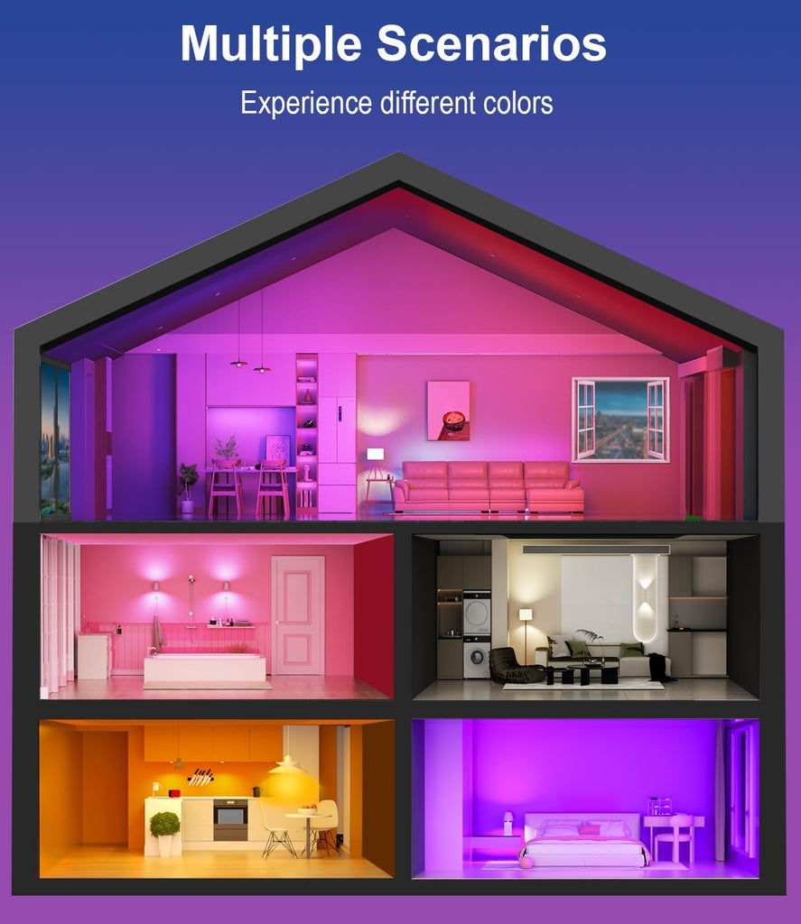 Smart Light Bulbs, 9W A19 E26 800LM WiFi Bluetooth LED Bulbs Compatible with Alexa, Google Assistant & Home, 16