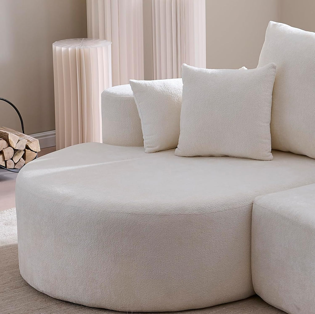 106" Curved Modular Sectional Sofa, Comfy Sofa Couch with Chaise Lounge, Modern Cloud Couch with Deep Seat