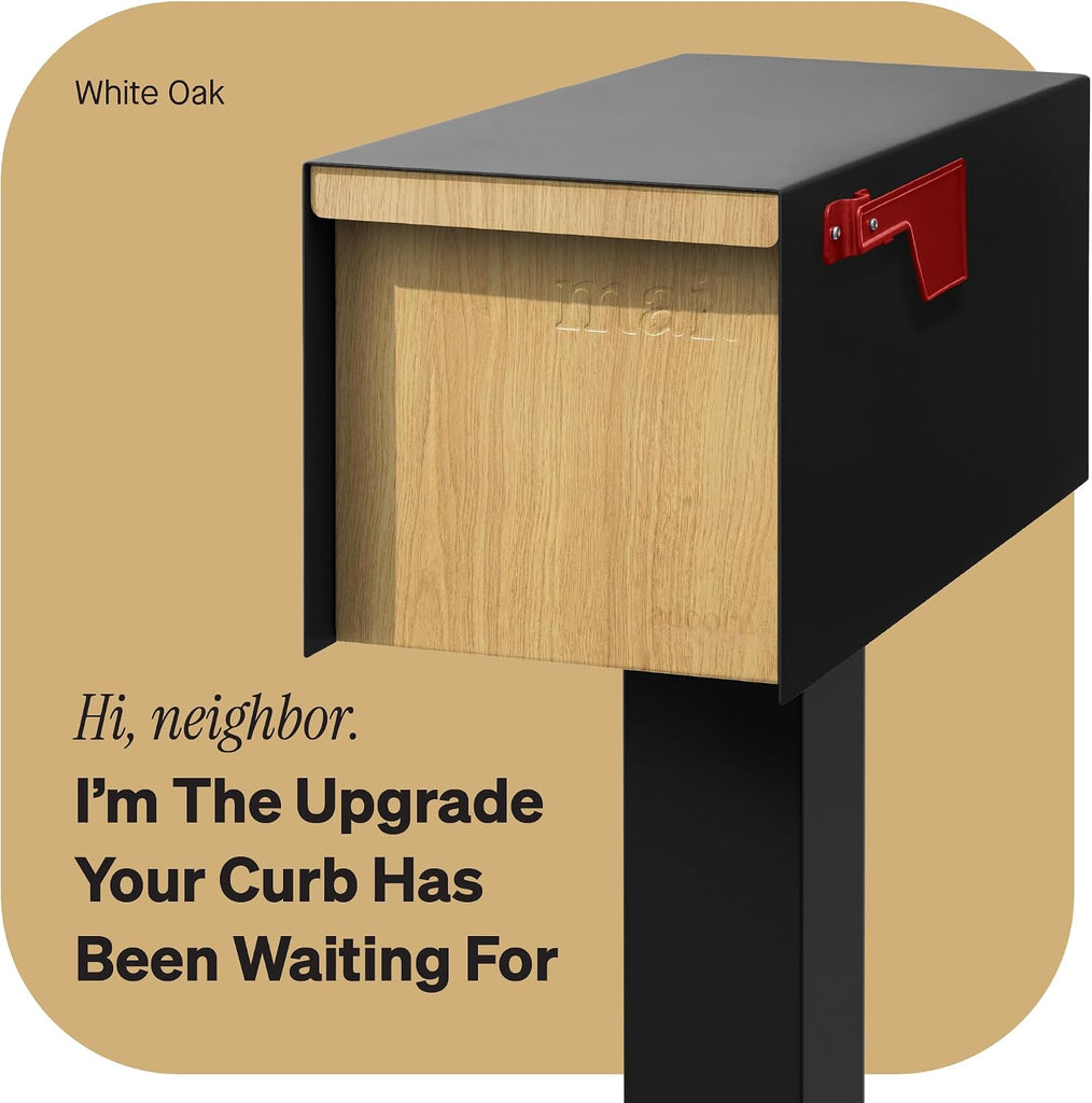 Post Mount Outdoor Mailboxes - Large Decorative Mailbox for Letters and Packages - Weatherproof Construction