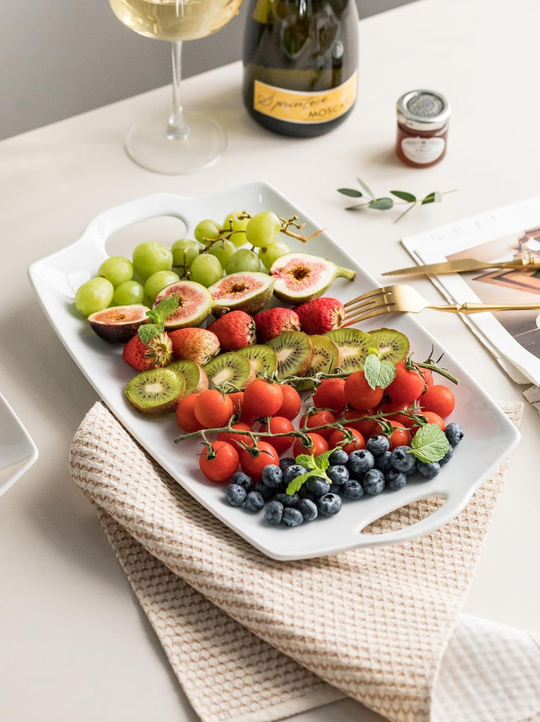 Turkey Serving Platter for Entertainment, Thanksgiving, Turkey, Serving Tray with Handles Large, Party, Display, 16