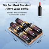 Wine Fridge,15 Inch Wine Cooler Refrigerator Under Counter(41-68°F),28 Bottles B