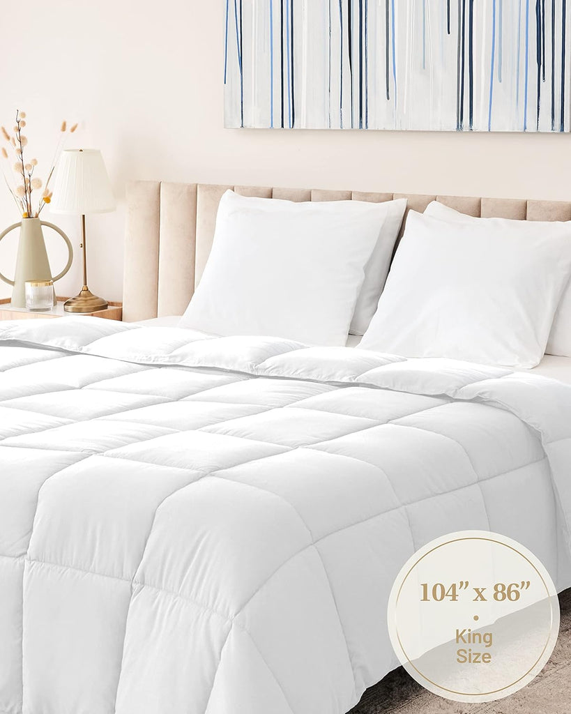 Down Alternative Comforter King - Fluffy Duvet Insert - Premium Plush All Season