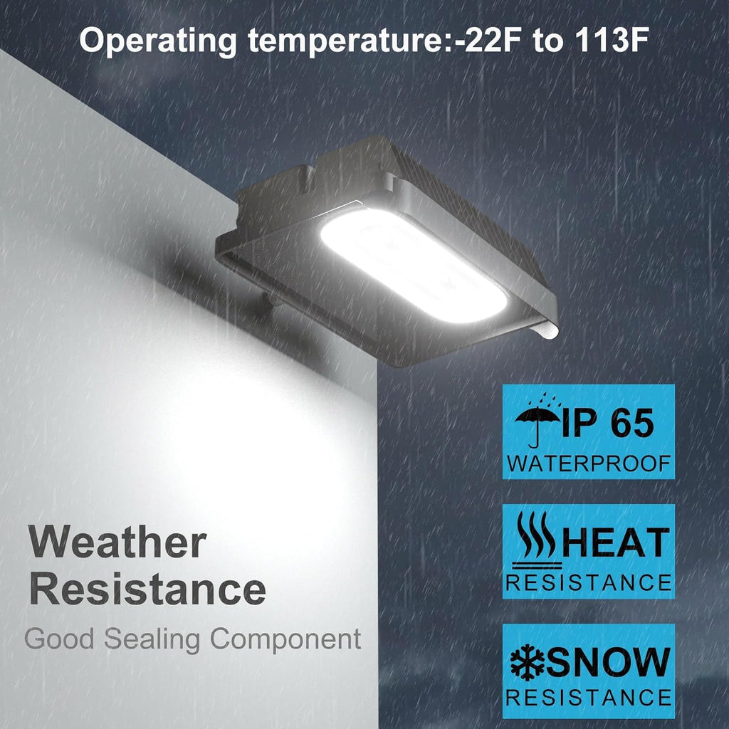 6Pack 150W LED Flood Light Outdoor with Knuckle, 100-277VDriver Equipped, 5 Years: IP65 Waterproof 21000LM, 5000K