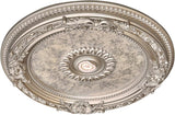 Petite Round Chandelier Ceiling Medallion or Fan Medallion, 24 Inches, Champagne