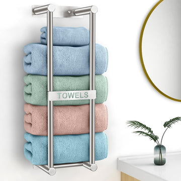 Towel Racks , Towel Storage for Small Bathroom 22inch, Stainless Steel Towel Rack Wall Mounted for Bath Towel