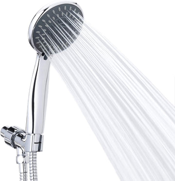 High Pressure Handheld Shower Head Briout 5-Settings Powerful Water Spray Shower Head against Low Pressure Water Flow