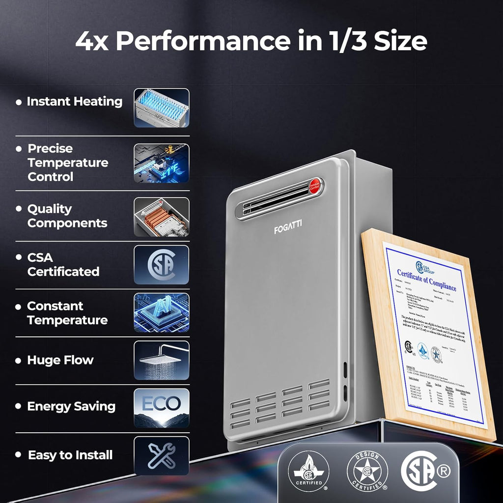 Propane Gas Tankless Water Heater Outdoor