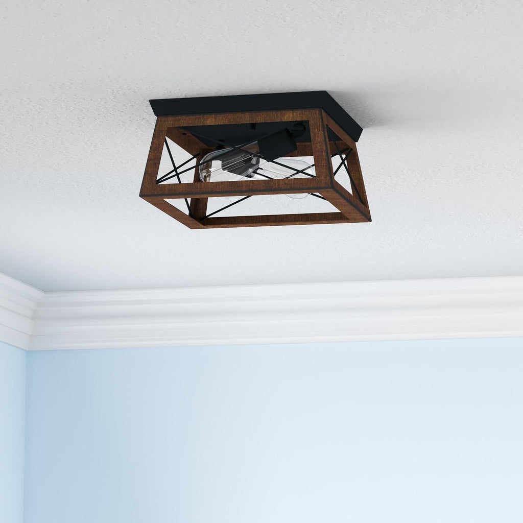 Farmhouse Flush Mount Ceiling Light Fixture, Outdoor Porch Ceiling Lights