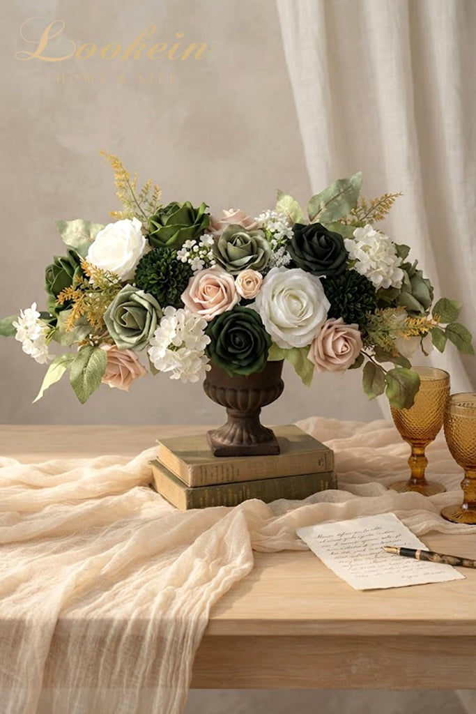 Artificial Flowers for DIY Wedding Decoration Bridal Bouquet Table Centerpieces Flower Garland Arch Flower Decoration