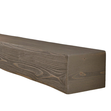 Handmade Rustic 60 Inch Fireplace Mantel Shelf, Smoke Gray 8Dx6H