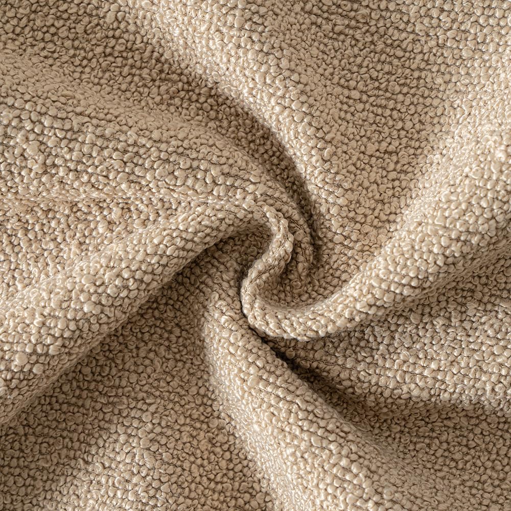20x20 Decorative Boucle Couch Pillow Covers Camel