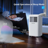 WiFi Enabled Smart 10000 BTU Portable Air Conditioner with Heat, 4-in-1 Cooler, Heater, Dehumidifier & Fan