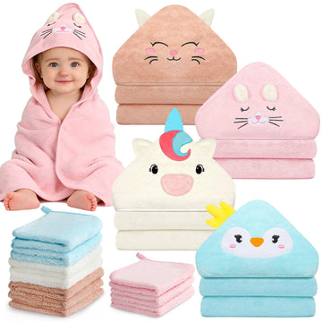 14 Baby Towel Set, Soft Baby Bath Towels and Washcloths Set-Bath Essentials