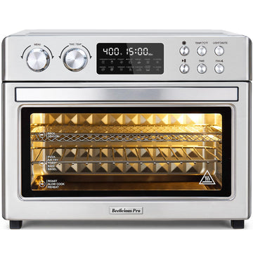 28QT Air Fryer Toaster Oven Combo, Next-Gen HeatWave Convection, Silver