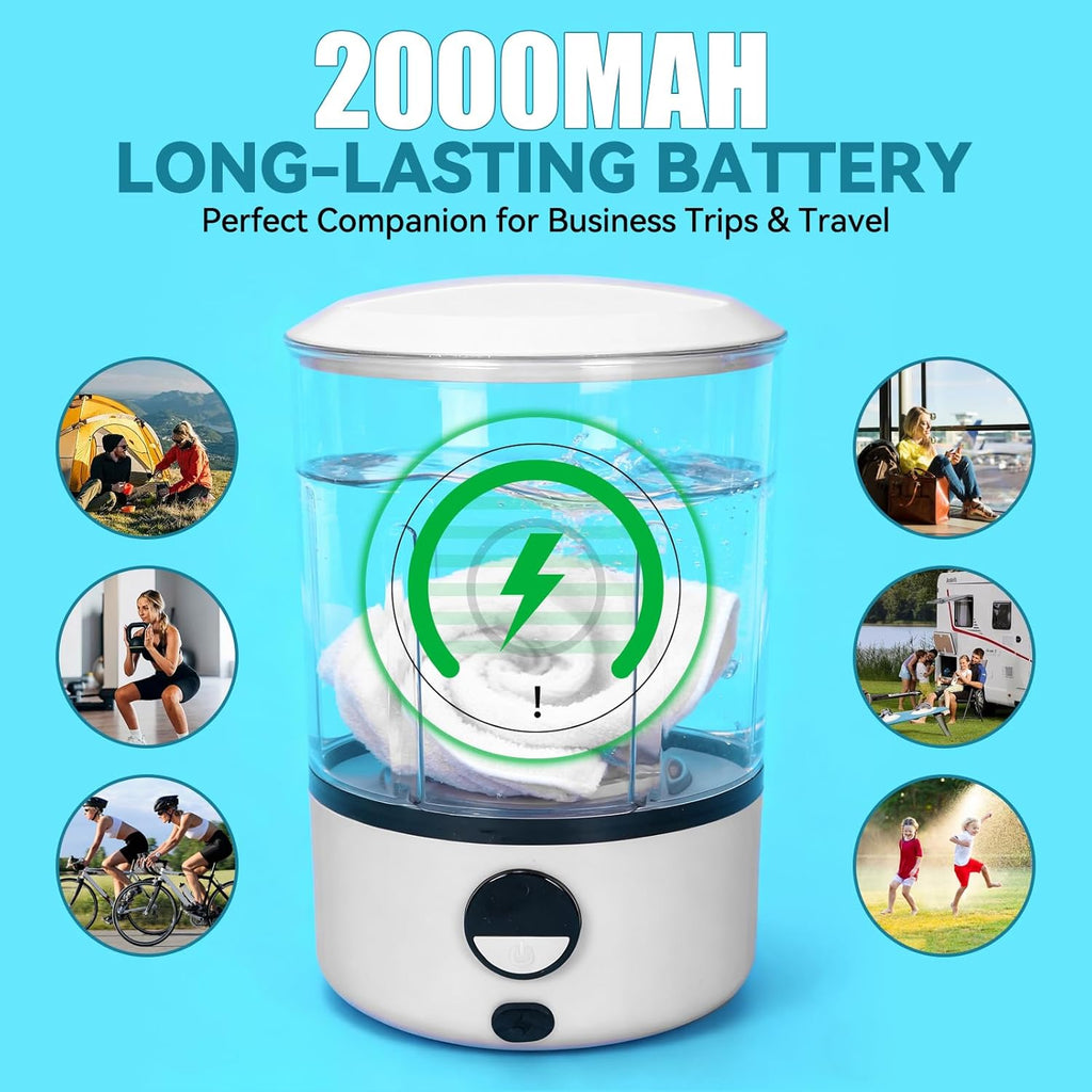 Portable Mini Washing Machine for Underwear & Baby Clothes, Compact, Lightweight Washer for Small Laundry, Apartments