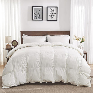 Goose Feather Down Comforter Full, All Season Duvet Insert