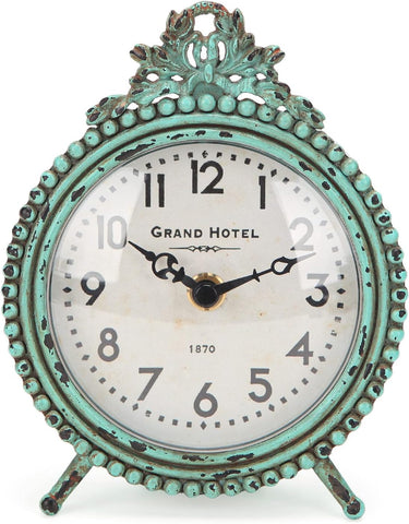 HOME Antique Table Clock Silent Non-Ticking