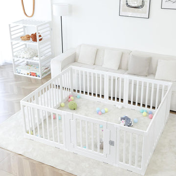 Baby Playard Play Area Kids Activity Center Playpen Playground Hoop Use (12 Panels)